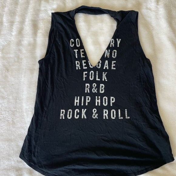 Express Black Music Genre Muscle Tee - Picture 1 of 5